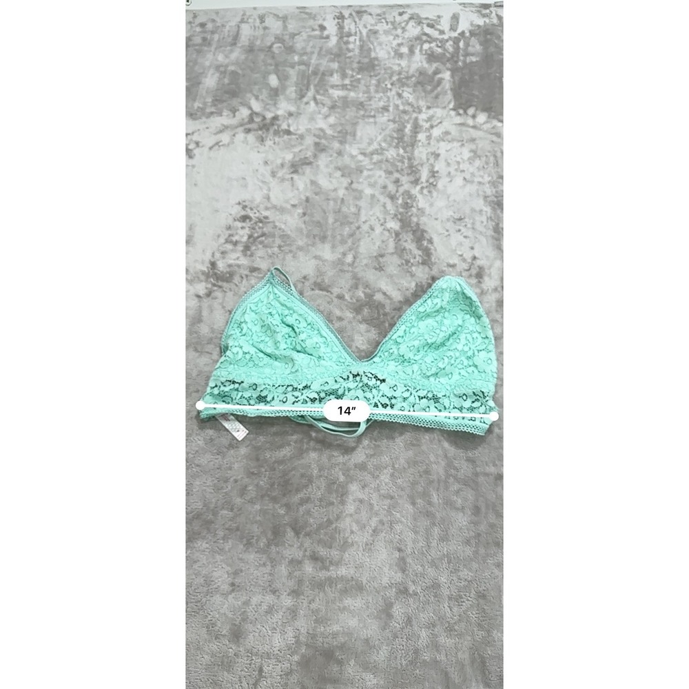 Xhilaration Floral Lace Longline Bralette Mint Strappy Cross Back Size XL NWOT - Picture 2 of 5